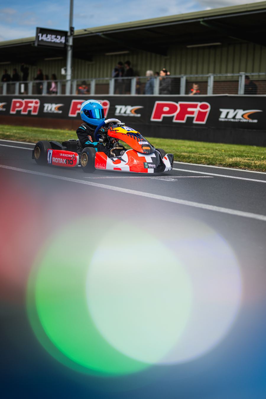 Rotax E10 kart on track